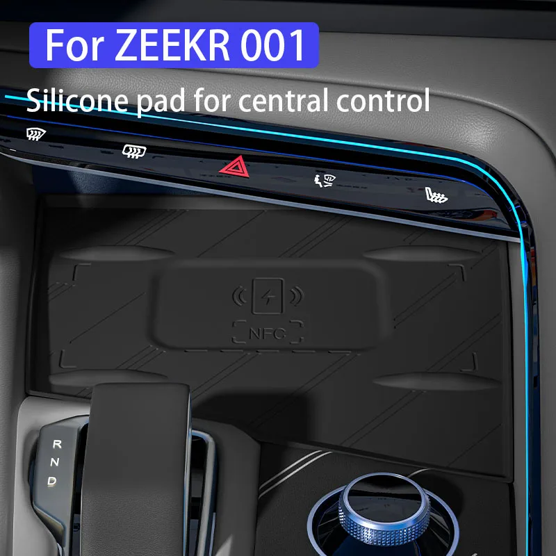 For ZEEKR 001 2024 2025 2023 Silicone pad for central control Wireless charging anti slip pad Car interior accessories