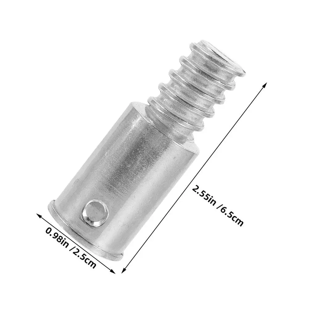 3Pcs Metal Threaded Rod Connectors for Broom Pole Handles Telescopic Mop Brush Tip Replacement Adapter Parts Pole