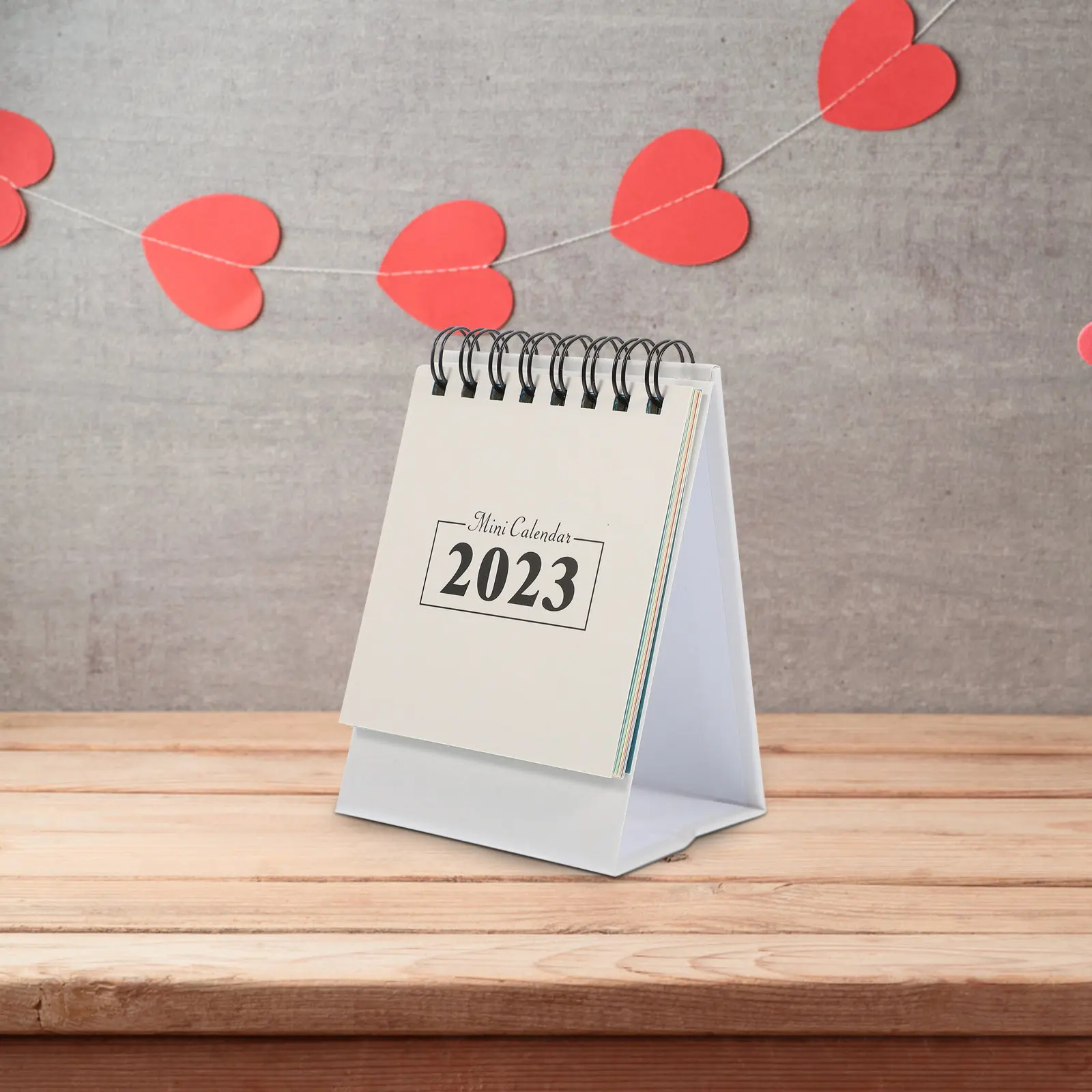 

Mini Table Calendar 2023 Smooth Strong Paper Material Simple Stylish Design Desktop Decoration Home Office Time Management Memo
