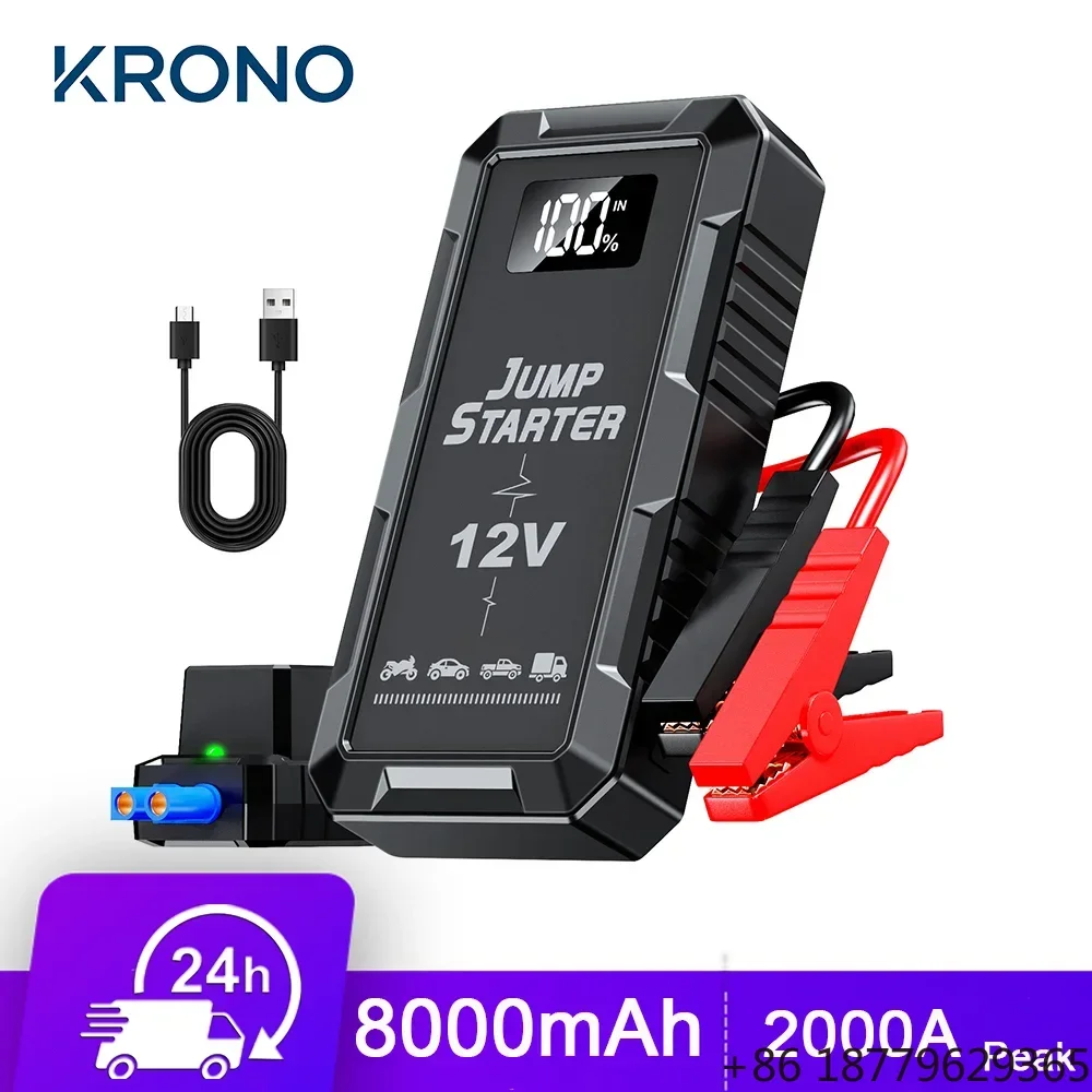 Car Jump Starter Battery Power Bank 8000A Portable Emergency Starter Booster 12V Auto Starting Device Petrol Vehicle Fitment