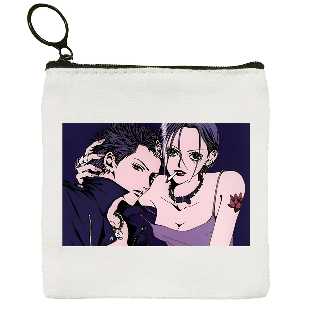 Anime Oosaki Nana Simple Canvas Coin Purse Cute Cartoon Key Case Lady Bag Coin Storage Bag