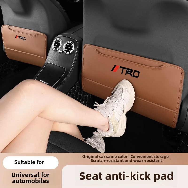 Car Seat Back Protection Anti-Kick Pad Rear Seat Storage Bag For Toyota TRD Logo Corolla Chr Avensis Yaris Camry Racing