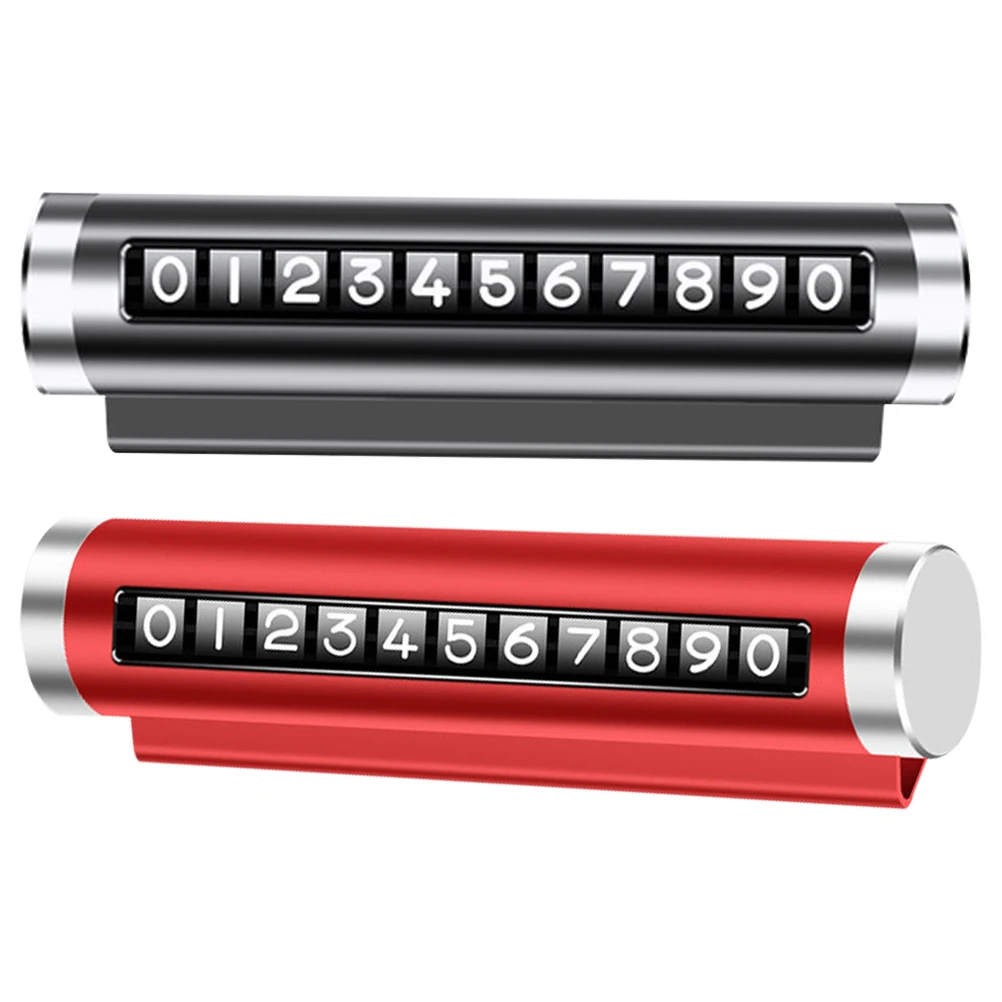 2 قطعة بطاقة ركن السيارة من سبائك الألومنيوم تصميم الوجه هدية عملية استخدام دائم مظهر أنيق زخرفة السيارة #5