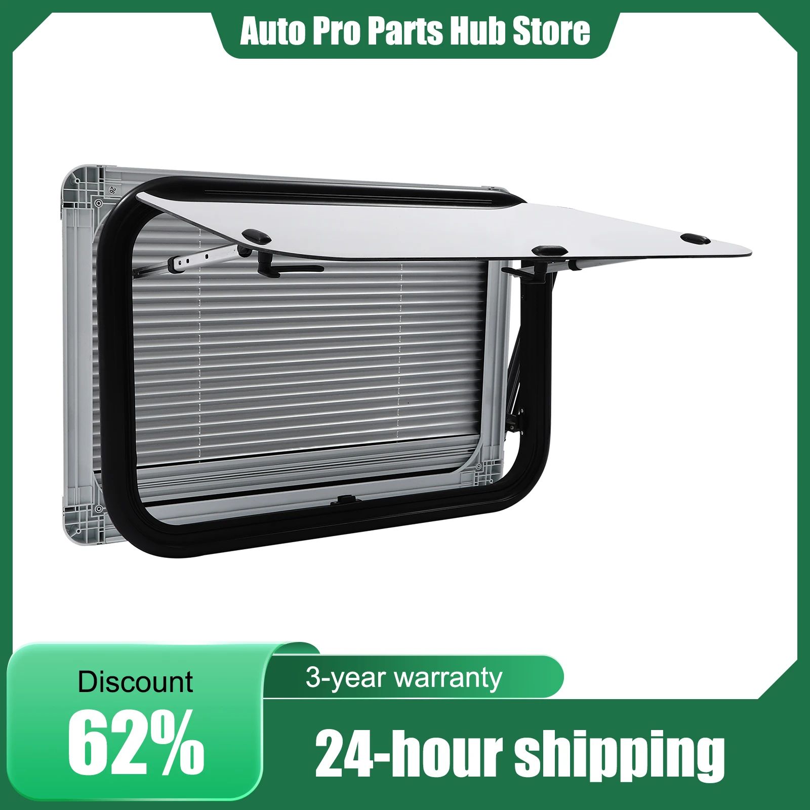 

RV Window, Push Out Corner Window, Privacy Screen Sunshade, 75x50cm Camper Van Motorhome, Ventilation Shading Accessory