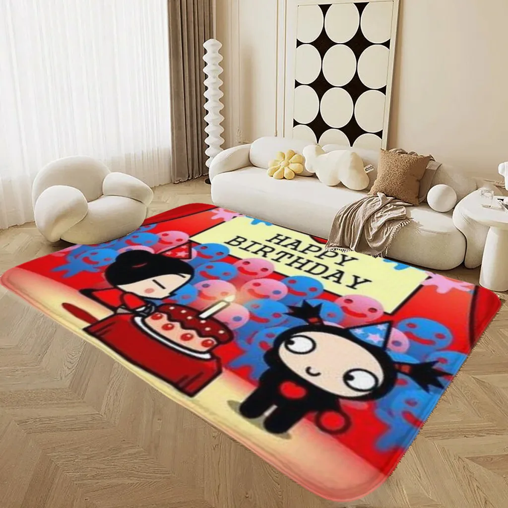 

Cute Cartoon Pucca Garu Living Room Rug Home Decor Luxury Large Area Soft Bedroom Polyester Rugs