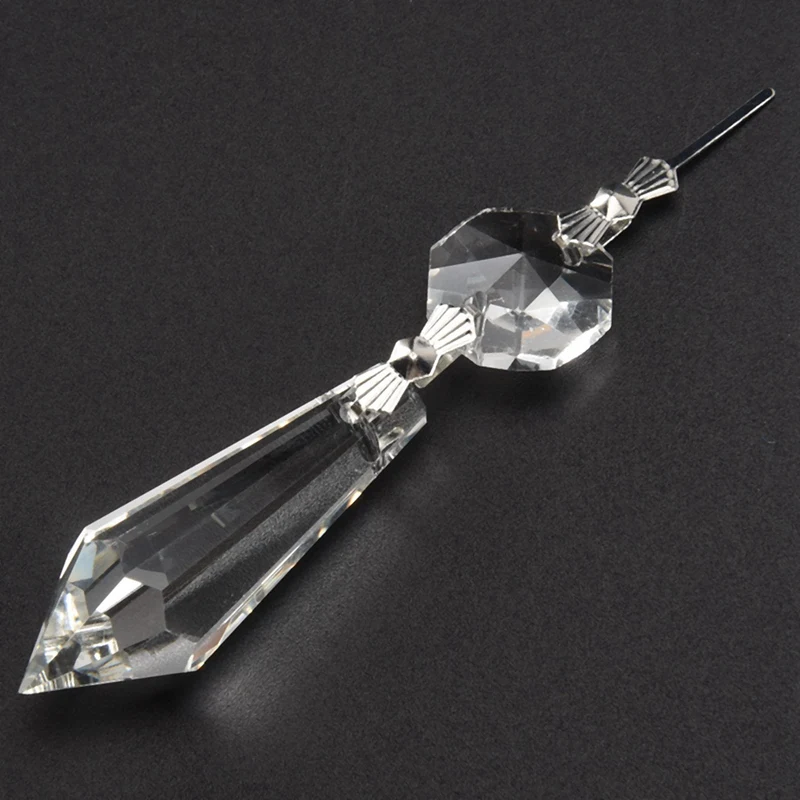 72 Pcs Chandelier Crystal Prisms Pendants Set 38 Mm Clear Teardrop Icicle Chandelier Crystals Parts Replacement Crystals