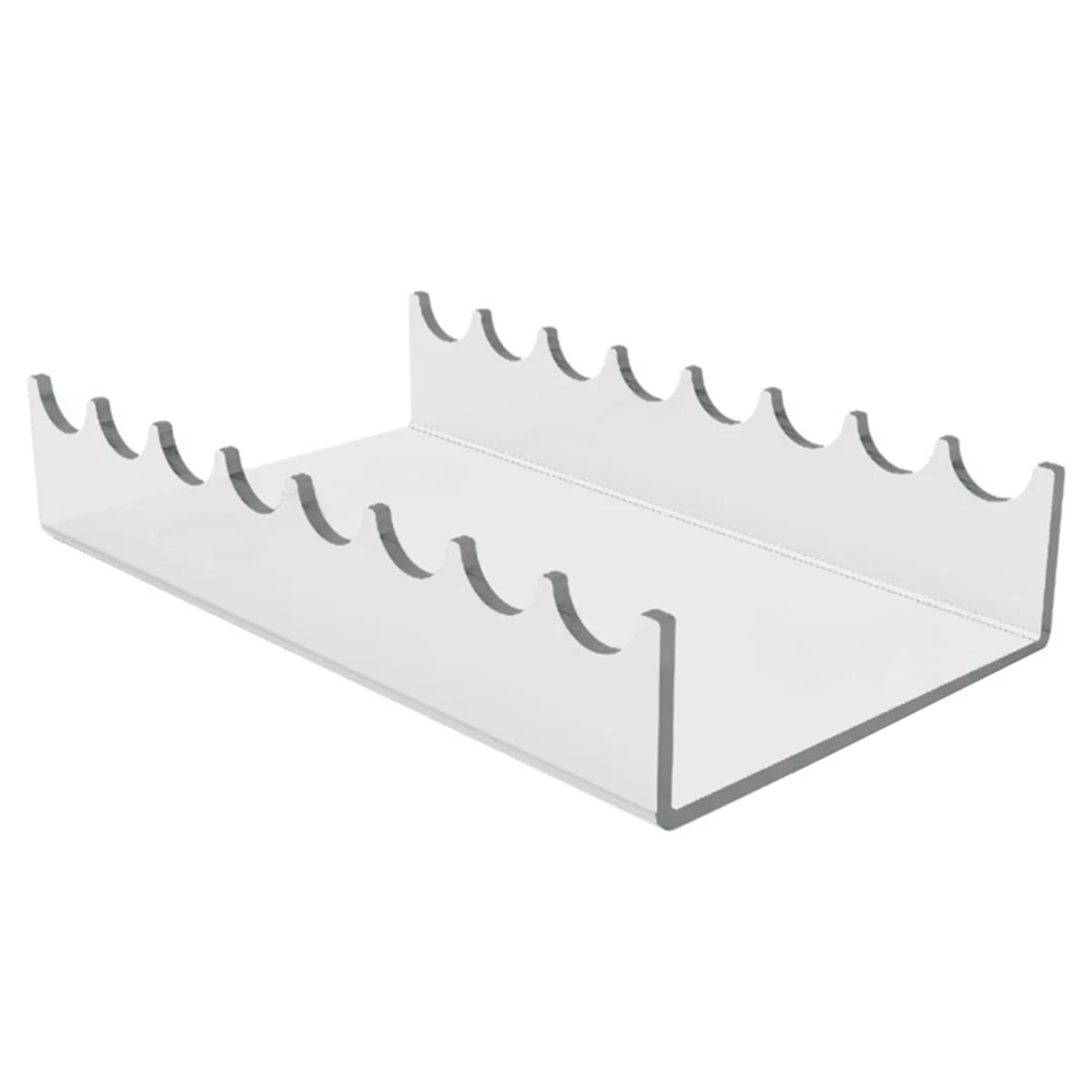 Двусторонний акриловый органайзер для кистей для макияжа, 8 слотов, косметическое хранилище (прозрачный), 1 упаковка