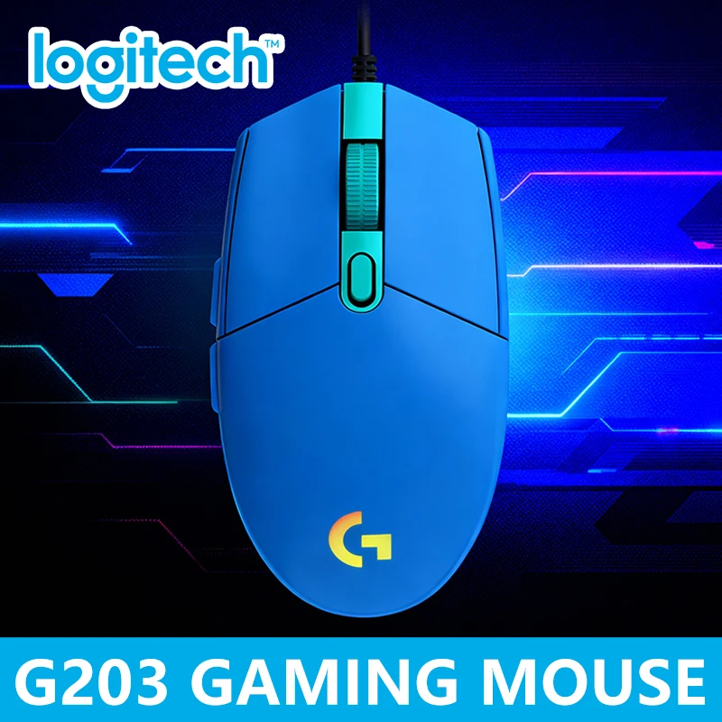 

Игровая мышь Logitech G203&G102 Classic, точное отслеживание, быстрый отклик, эргономичная форма, снижает усталость ладоней