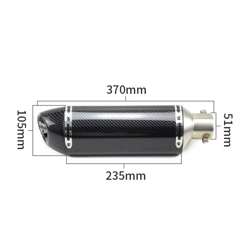 Factory Price High Performance  Best Quality 51MM Universal Motorcycle Exhaust Muffler Pipe With DB Killer Hot Sale