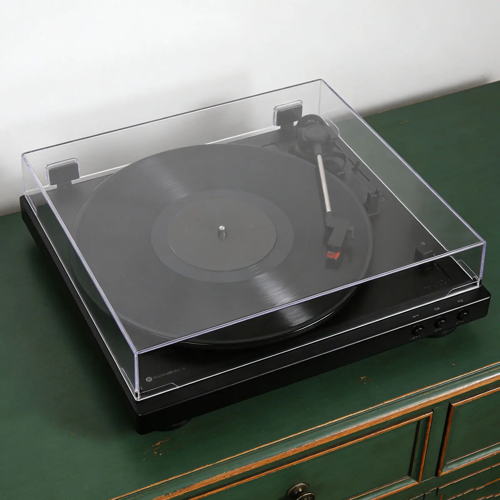 

Vinyl Record Dust Cover Black Transparent Anti-Dust Protector Sleeve Anti-Scratch Record Storage for Turntable Players