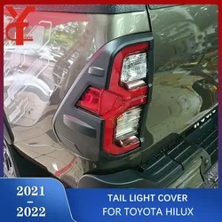 ABS Tail Light Lamp Covers For Toyota Hilux 2020 2021 2022 2023 4x4 Rear Lamp Hoods Car Styling Accessories