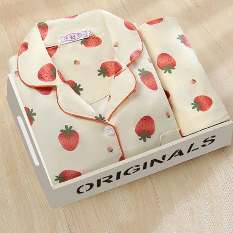 2024 New Spring Autumn Home Wear Long Sleeves Cardigans Women's Pajamas Girls Casual Comfortable Loungewear Set Ladies Sleepwear