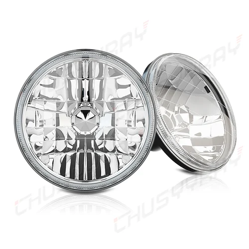 Imagen 1 del producto 2x 7 ""farol LED redondo de cristal 12-24V 150W Hi/Lo conjunto de lámpara antiniebla de haz sellado OEM: H6024 H6014 H6024 6012 6014 6015