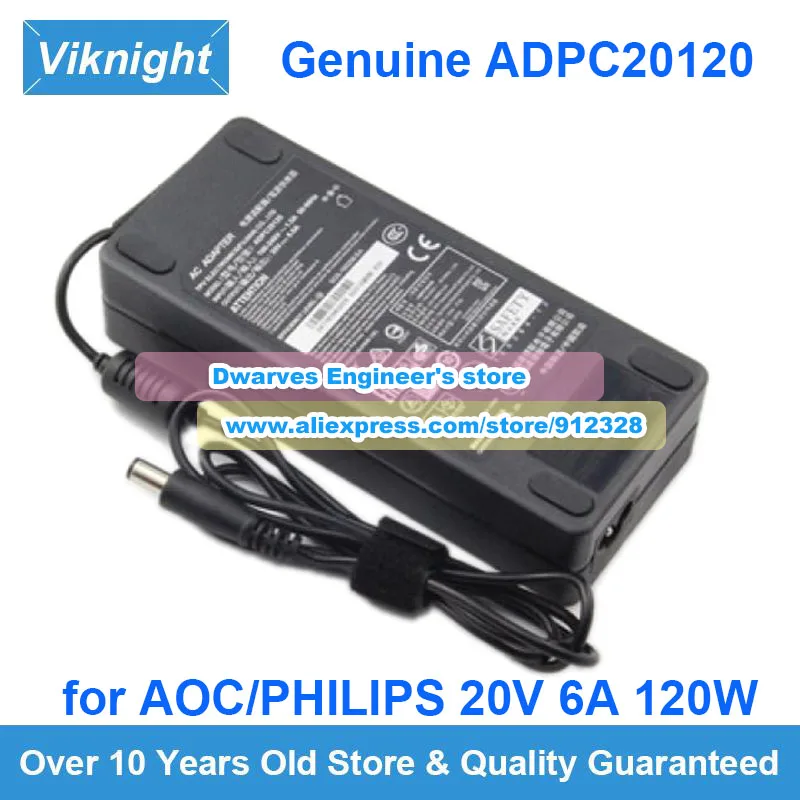 

Genuine ADPC20120 20V 6A AC Adapter Power Supply for AOC PD2710QC AG27LM00027 For BENQ EX3203R EX3501R EX3501-T Monitor Charger