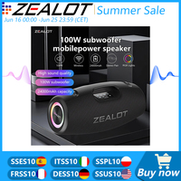 Zealot S78 100W Wireless Speakers, DSP Technology ,Dream Light, Outdoor Portable Subwoofer Speaker ,  Dual Pairing,24000mAh.