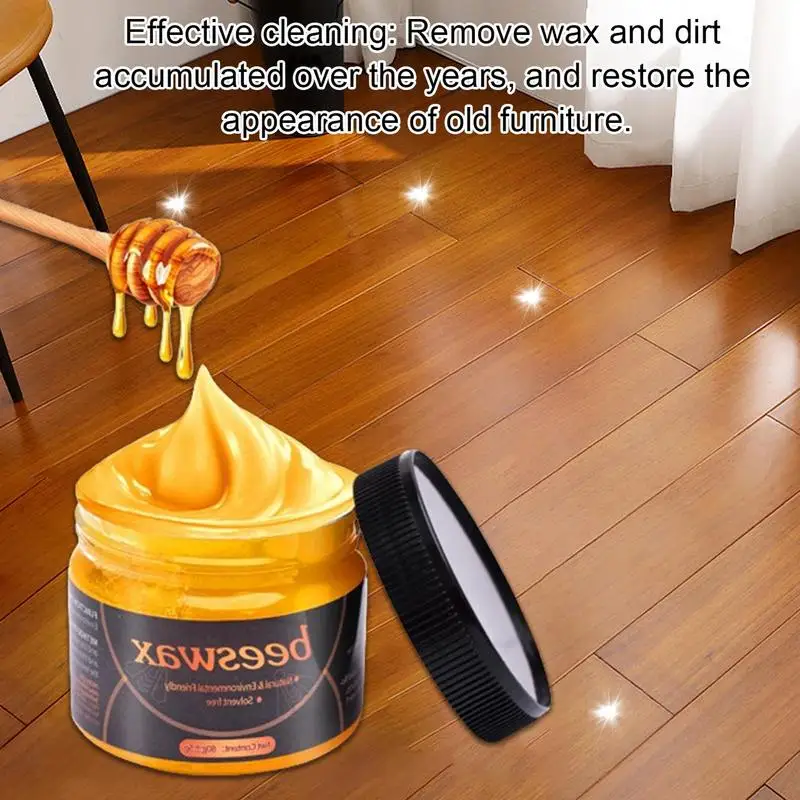 Waterproof Furniture Beeswax Wood Polishing Care Natural Wear-Resistant Maintenance Wax Long-Lasting Brightening Wood Floor Wax