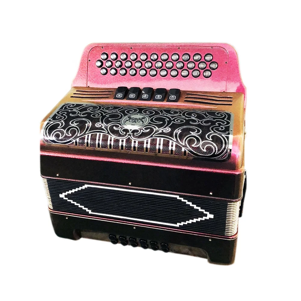 SEASOUND OEM 34 Buttons 12 Bass 5 Registers Purple Accordion Black Grill Black Buttons Acordeon Musical JB3412D