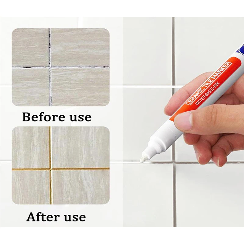 3PCS Tile Marker Tile Grout Repair Tile Grout RepairTiles Marker Joint Feeding Pen Tiles Paint Pen Erasable Whiteboard Marker