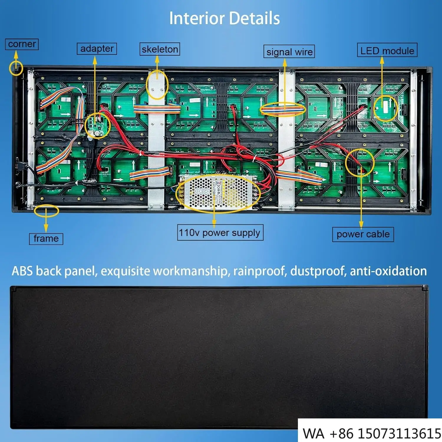 لافتة LED خارجية P10 - لوحة إعلانات رقمية قابلة للبرمجة يتم التحكم فيها عبر WiFi #5
