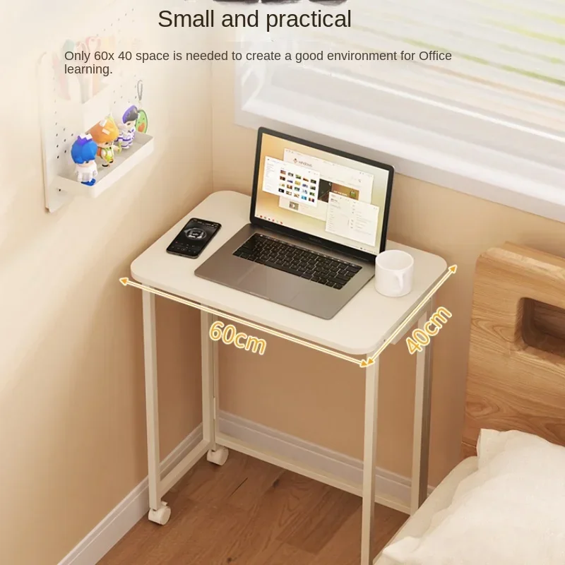 Folding desk for study, family bedroom, bedside small table, simple foldable study desk, movable computer desk