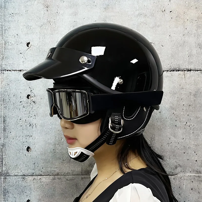 

Moto Helmet Half Face Biker Open half Face helmet Scooter Bike Vintage Half Face Biker Motorbike Crash