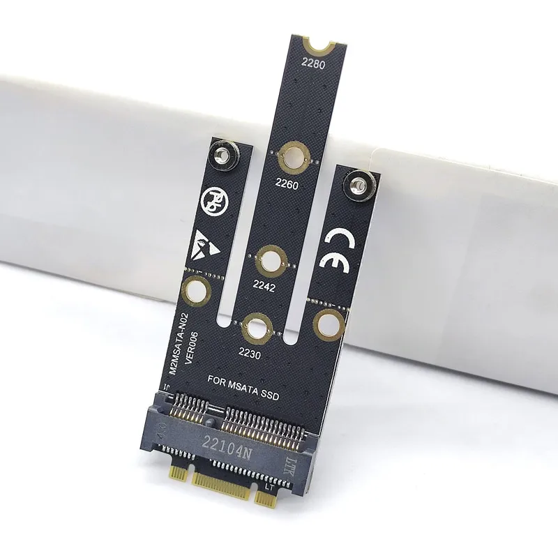 NGFF M.2 B + M 키 to mSATA 미니 PCI-E PCI-Express SATA 3.0 SSD 수 컨버터 어댑터 라이저 카드, 2242/2260/2280 M2 NGFF SSD용