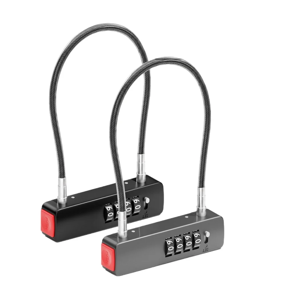 Cable Lock for Bicycle Helmet Motorcycle Mountain For bike 4 Digit Combination Lightweight Weatherproof Design