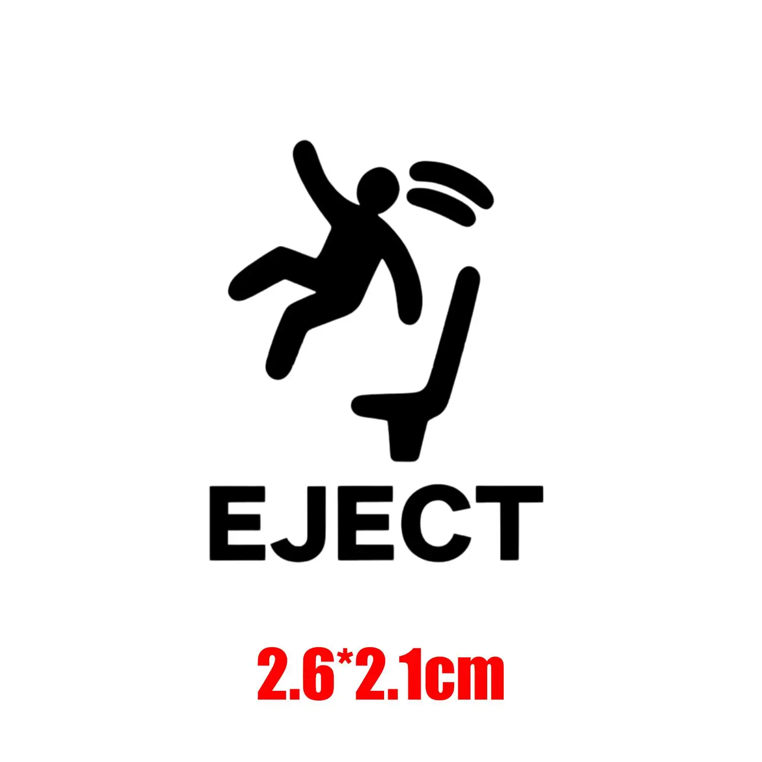 9Pcs/Set Eject Fun Car Button Stickers Black White Humorous Waterproof Vinyl Decals For Car Interior Console DIY Funny Decor