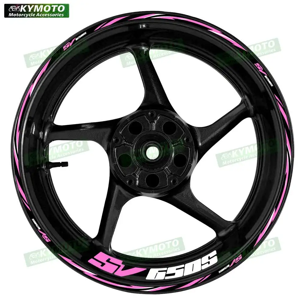For SV650S SV 650S reflective motorcycle accessories stickers 17 inch front and rear rim decals off-road fairing decoration