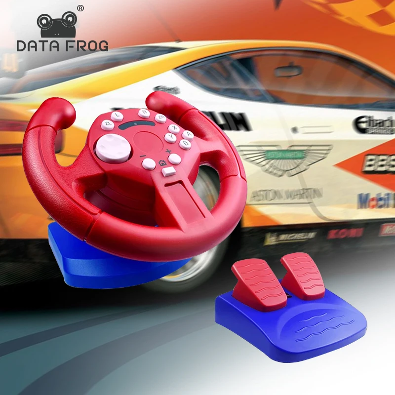 Racing Steering Wheel Compatible-Nintendo Switch Lite Remote Joysticks Controller For PC/NS Remote Vibration Wheels Controller