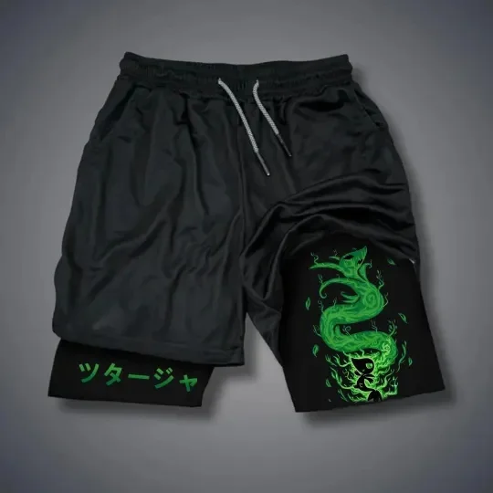 

2026 Men's and Women's Casual Pokemon Cartoon Street Shorts, Fitness Bike Running Beach Shorts