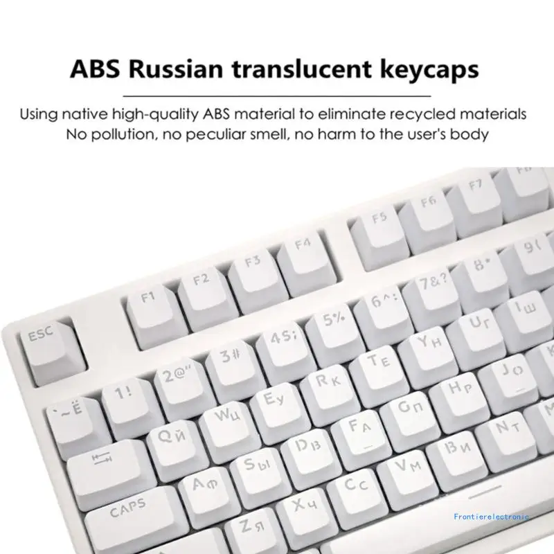104 Keys ABS Backlit Keycaps Transparent Cover Suit for RGB Mechanical Keyboard DropShipping