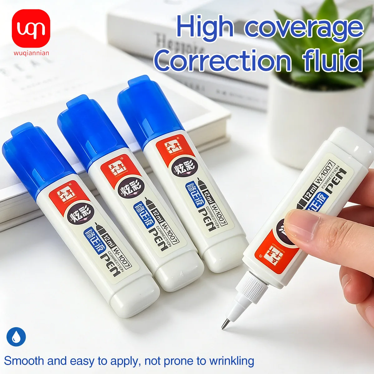 Picture 3: 12ml High-Coverage Correction Pen,Smooth And Quick-Drying White Correction Fluid, For Students, School, Office Use