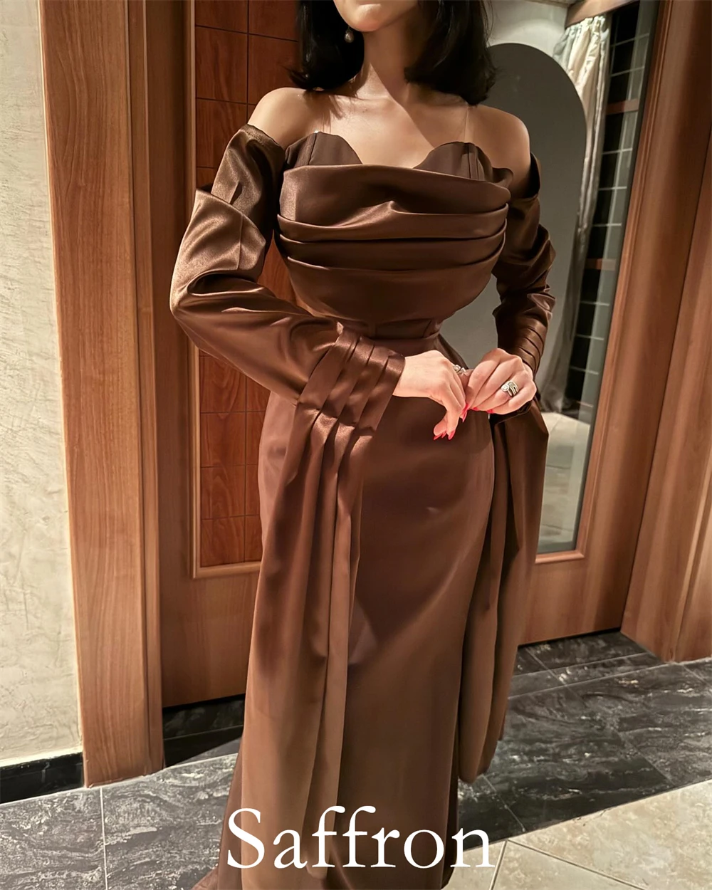 Customized Graceful Sweetheart Off the Shoulder Evening Dress Delicate Ribbons Party Dress Temperament  Mermaid Prom Dress