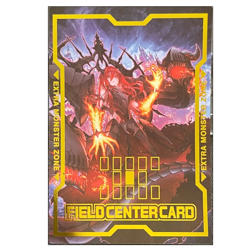 Yu-gi-oh diy collectible Card、炎のbestower、シルバーの城のラベル、赤いドラゴン、誕生日プレゼント