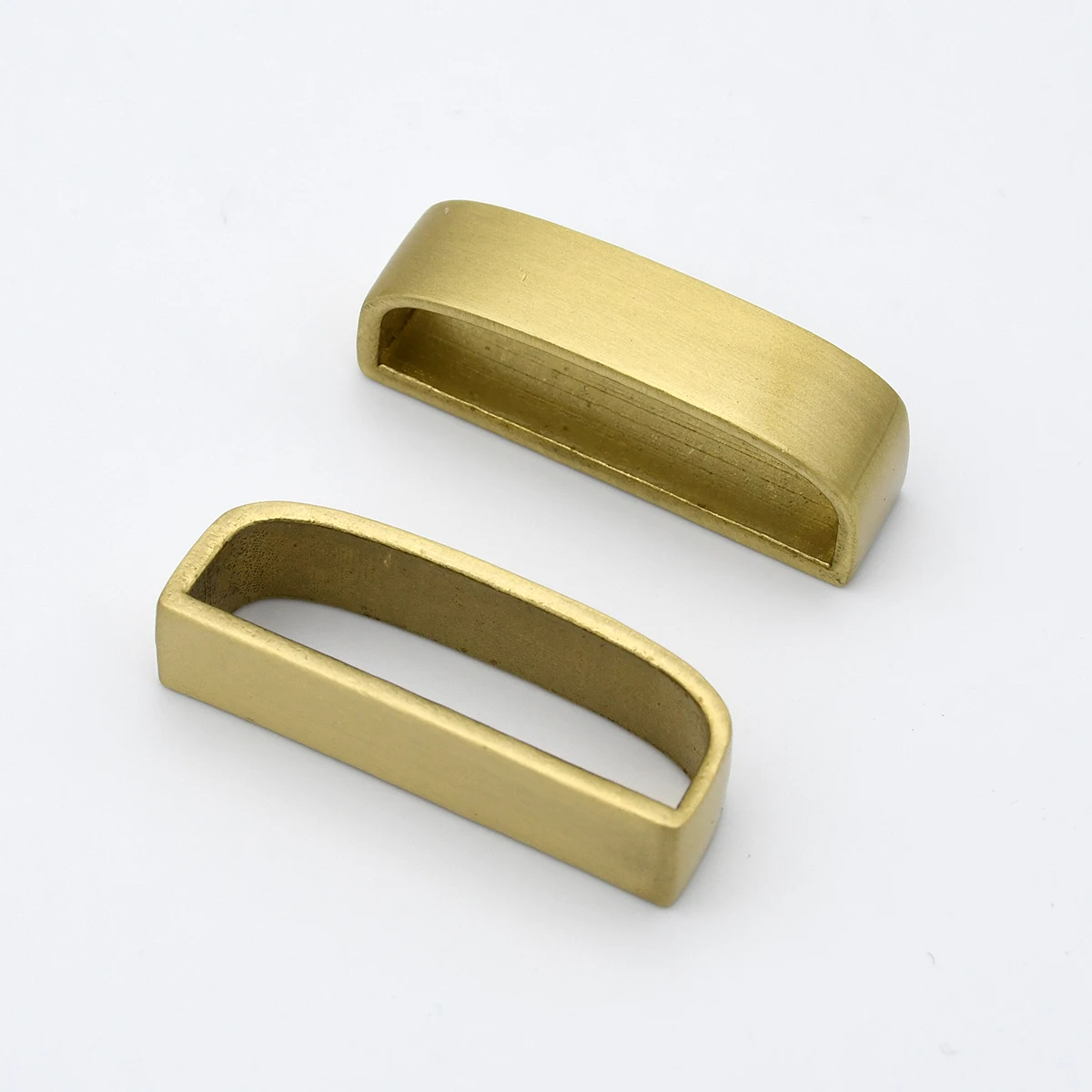 2pcs Brass Belt Keeper Dee Ring Belt Strap Loop Ring Buckle Parts for Leather Craft Bag Strap Belt 35mm 40mm