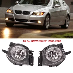 For BMW 3 Series E90 E91 325 328 335 2005 2006 2007 2008 Sedan Front Bumper Clear Fog Lights Lamp With Halogen Bulbs