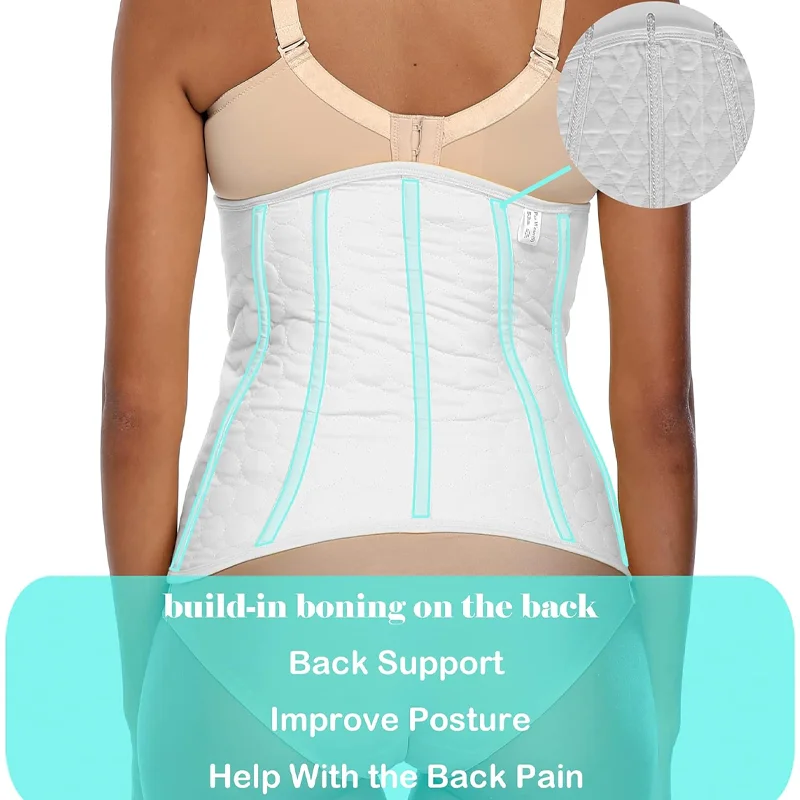 Women's C-Section Post Surgery Girdle Belly Band High Stretch Back Support Abdominal Recovery Shapewear Breathable Belly Flatten