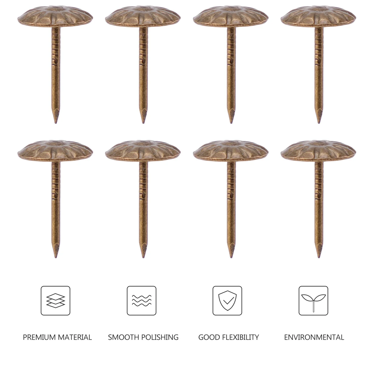 

500Pcs 11x17mm Round Sofa Nails Iron Decorative Doornail for Furniture Strengthening Bed Chair Sofa Trim DIY Projects