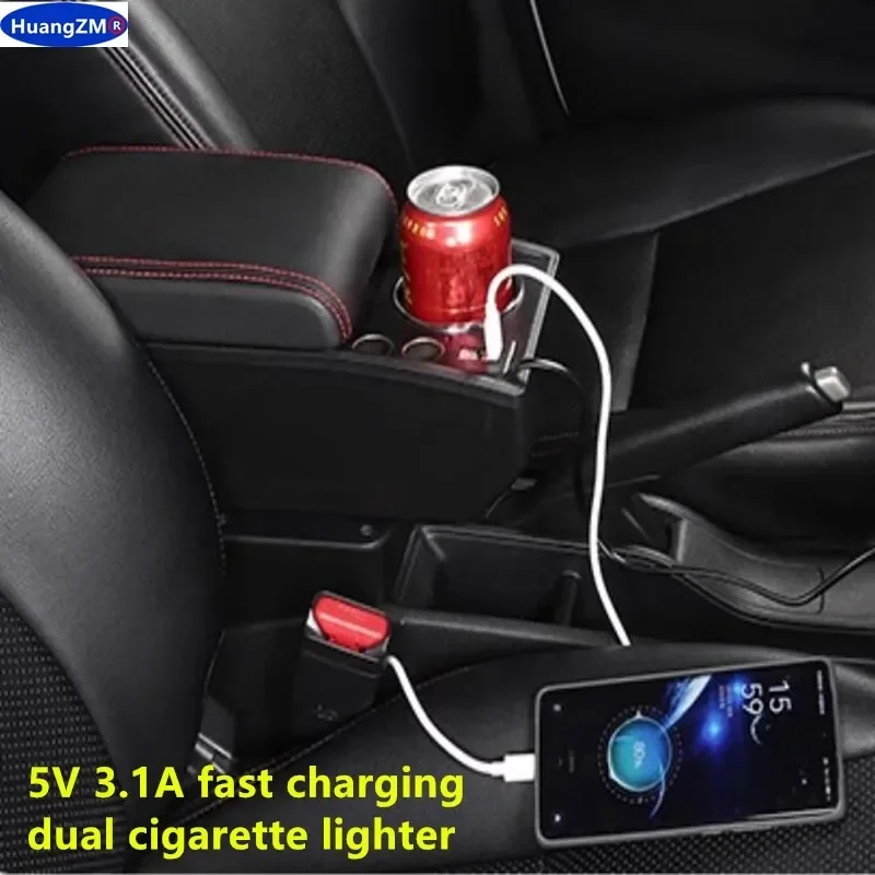 peugeot partner cigarette lighter For Citroen Berlingo Armrest box For Peugeot Partner tepee Car Armrest box  Dedicated Retrofit Storage box Car Accessories