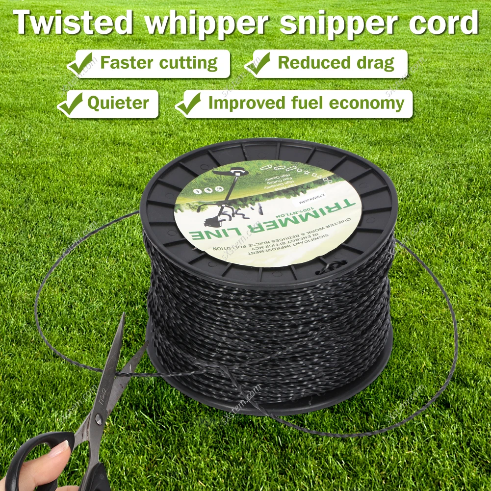 

Traderight Trimmer Line Spiral Twist String 2.7MM x 264M Whipper Snipper Cord Lawn Mower Accessories Straw Rope