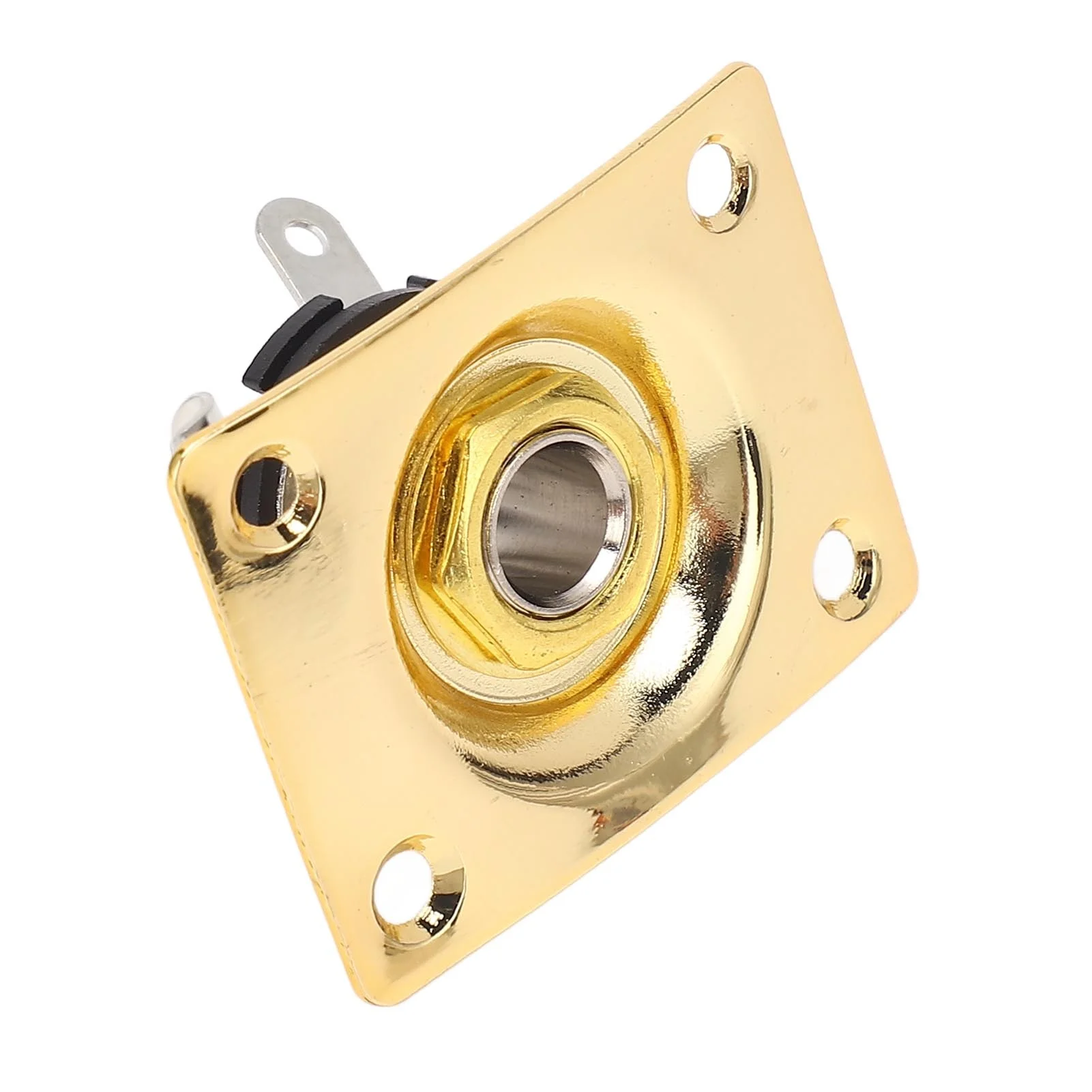 Guitar Output Jack Plate Square Shape Metal Compact Guitar Jack Socket Plate for Telecaster
