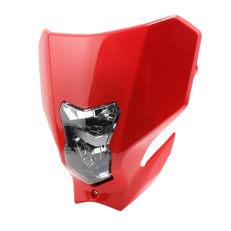 

For Honda CRF450L CRF450XR CRF 450L 450XR 450 L XR Off-Road Motorcycle Headlight Cover Ghost Face Mask With Halogen Light Red