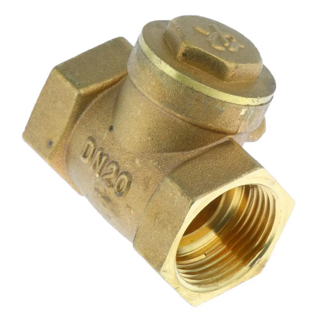DN20 One Way Swing Check Valve, Female Thread, Brass Material, 3/4 inch