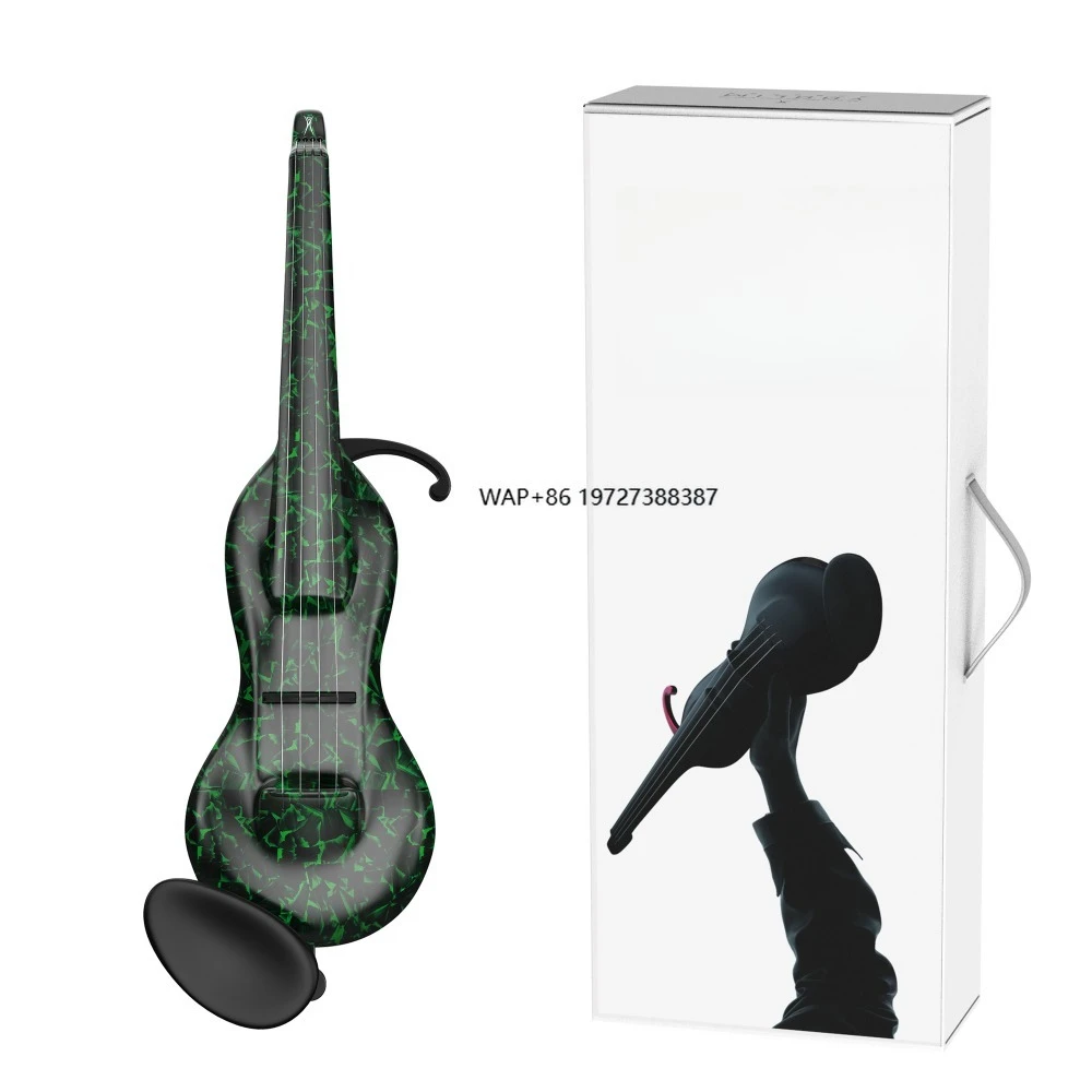 

Novia Violin 4/4 Electric Violin Advanced Fiddle Silent Electric Violinos Green Carbon Fiber Violins For Professional Violinist