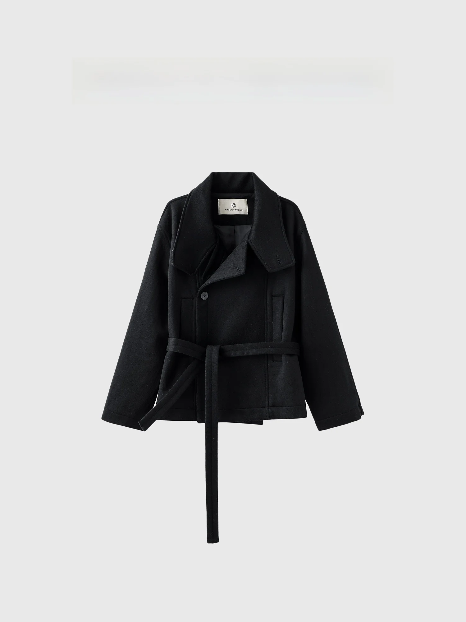 

Шерстяное пальто Lemaie Camere с воротником-стойкой, приталенное, с поясом на талии, женская деловая повседневная верхняя одежда с длинными рукавами