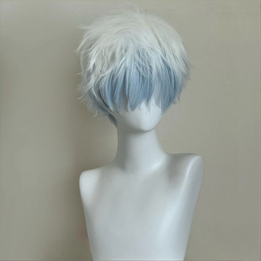 

Синтетический парик Sakata Gintoki Gojo Satoru для косплея, 30 см, унисекс, подходит для повседневных вечеринок, ролевых игр, термостойкий волокнистый парик