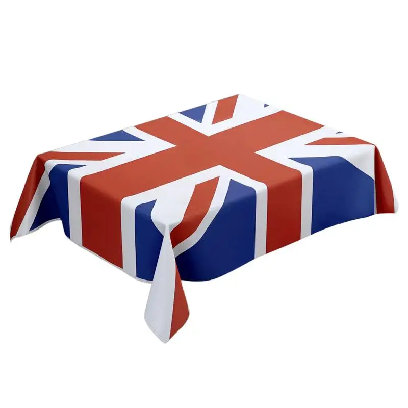 Union Jack Tablecloth Queen Jubilee Union Jack Table Cover Party Supplies Reusable Tableware For Queen's Jubilee Table