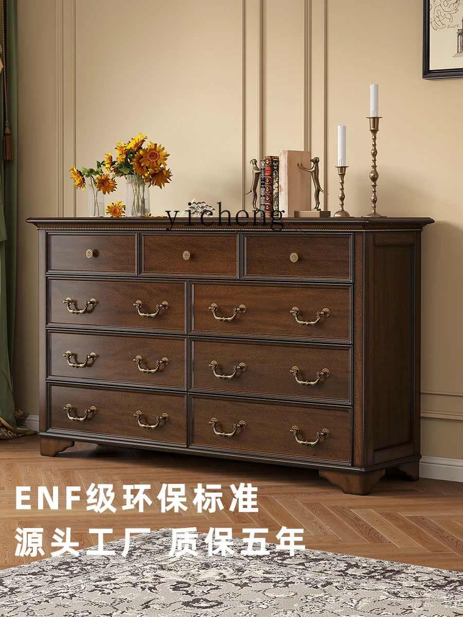 

LX Solid Wood Storage Home Living Room Master Bedroom Storage Cabinet