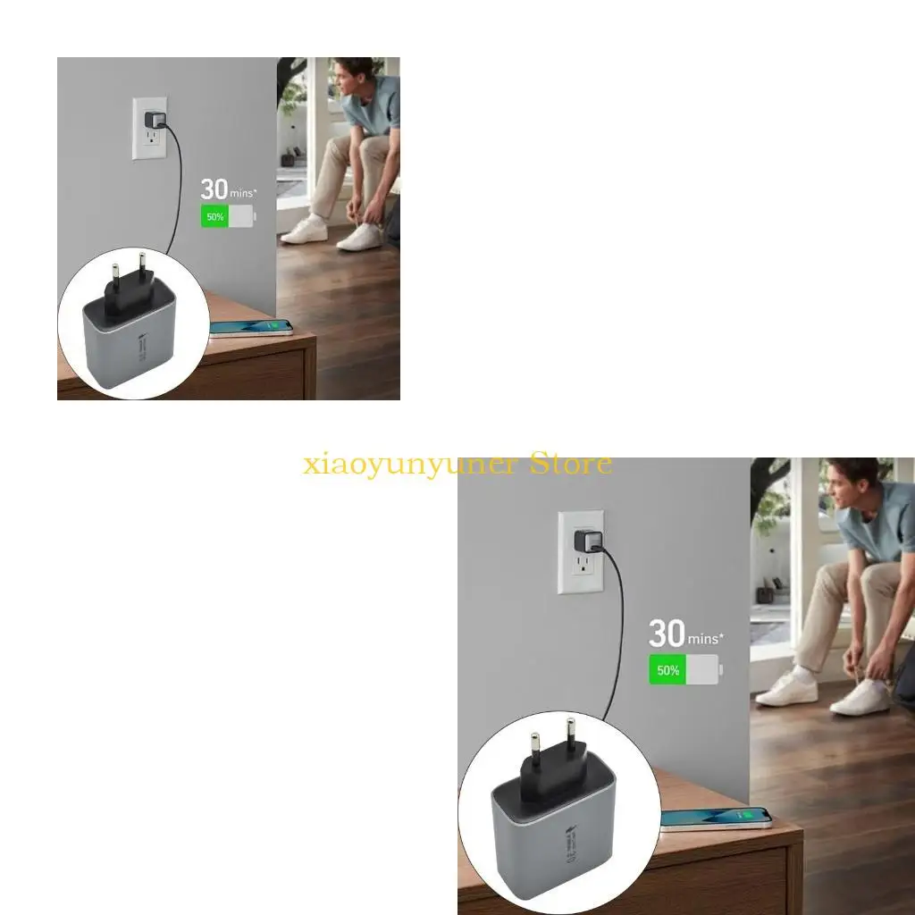 P9JB Charging Adapter ABS Texture Automatic Power Distribution for Mobile Devices
